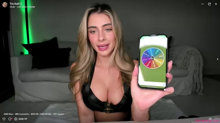 Watch Tru kait Last Night  Live Cum