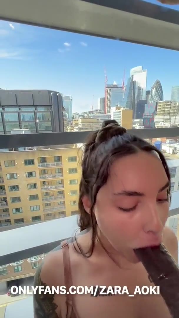 Watch Zara Aok Sensual Balcony Blowjob