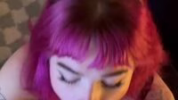 Watch Pink Haired Lems7 Gives A Hot Blowjob