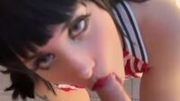 Watch Demon Mika Swallows A Curved Cock