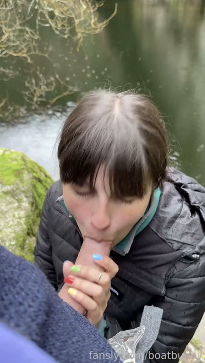 Watch Boatbunny Gives Her BF A Blowjob In The Woods