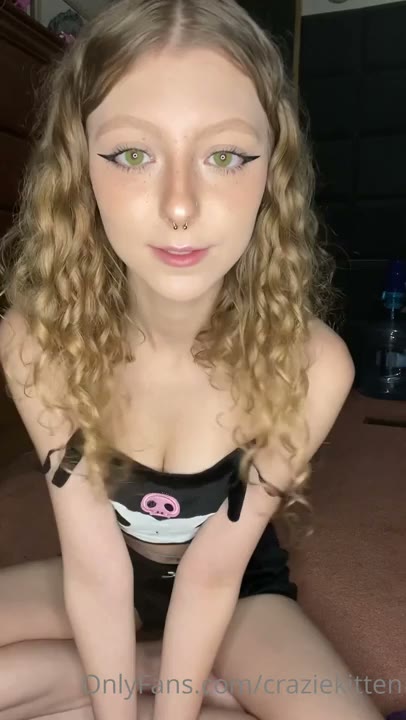 Watch Crazie Kitten Inserts Her Panties Into Her Pussy Then Masturbates