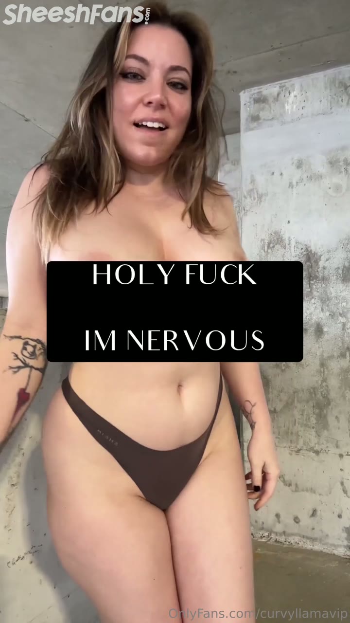 Watch Curvyllama flaunts her big tits in the parking garage onlyfans