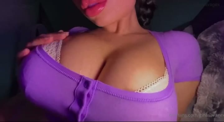 Watch onlyfans Ginasavagex shaking her big tits in leaked tease video