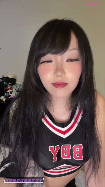Watch Cheerleader Mvngo Kitty Gives JOI While Drilling Her Pussy