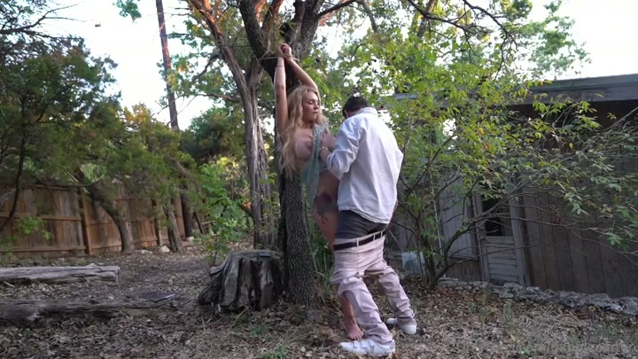 Watch Gabbie Carter Outdoor Bondage and Creampie Fuck Video Leaked