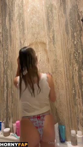 Watch Kaitlyn Krems See Through Wet T-Shirt Shower