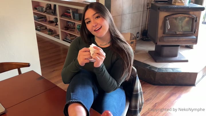 Watch Nekonymphe Flaunts Her Feet And Gives A Dildo A Footjob
