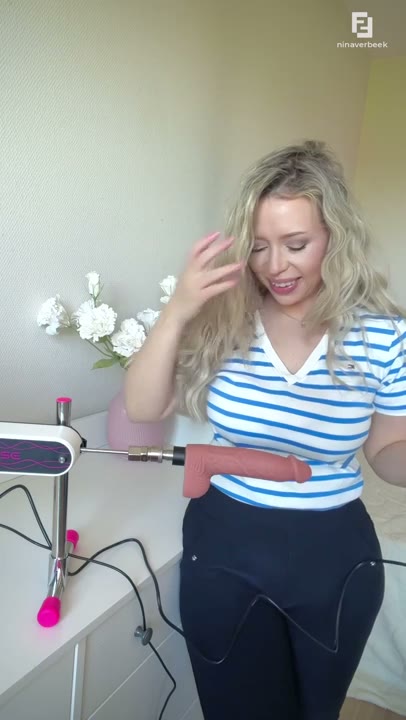 Watch Nina Verbeek Sets Up And Uses Her Fuck Machine