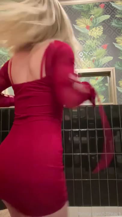 Watch STPeach Naked Club Dress Strip Leaked
