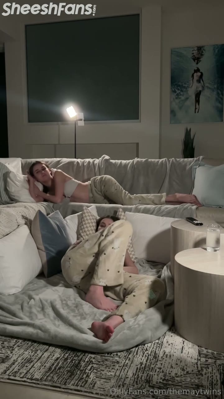 Watch Themaytwins Netflixandchill Strip Their Sleep Wear Giving Us Clear View Of Twin Pussies Onlyfans