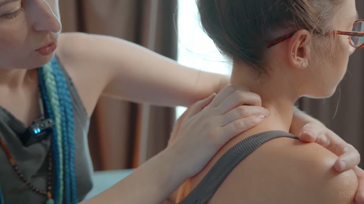 Watch ASMR Massage – Tension Reduce Relaxin ASMR Massage by Anna to Sandra Whispering