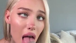 Alexandra Marianna Sloppy Sucks A Transparent Dildo