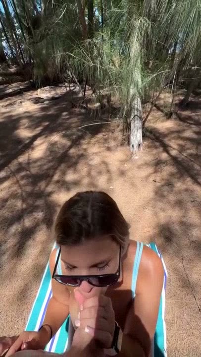 Watch Avery Leigh’s Outdoor POV Picnic Fun in a Blue Bikini