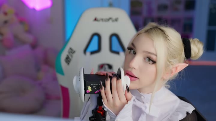 Watch Elf Alice Delish ASMR Ear Licking And Kissing