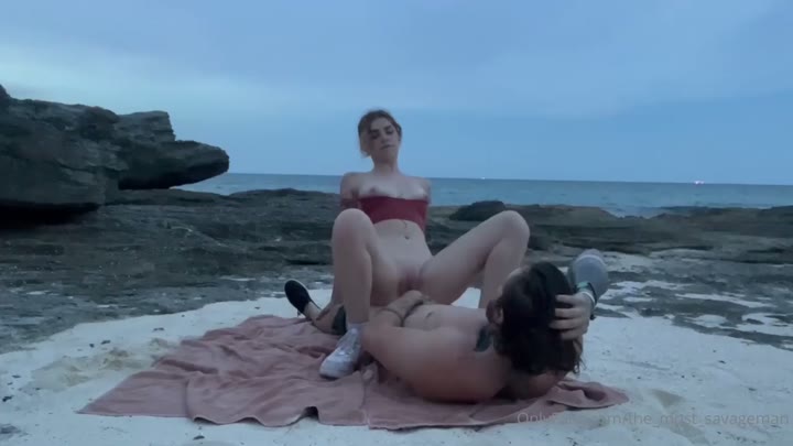 Watch Emily Oram Gets Pounded By SavageMan At The Beach
