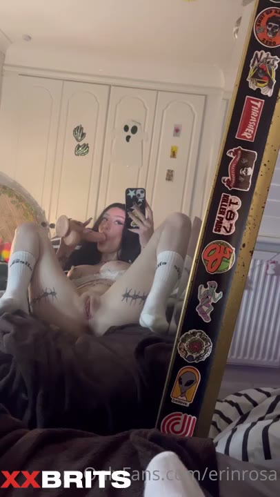 Watch Erin Rosa Records Fucking Herself With Huge Dildo POV Solo Female