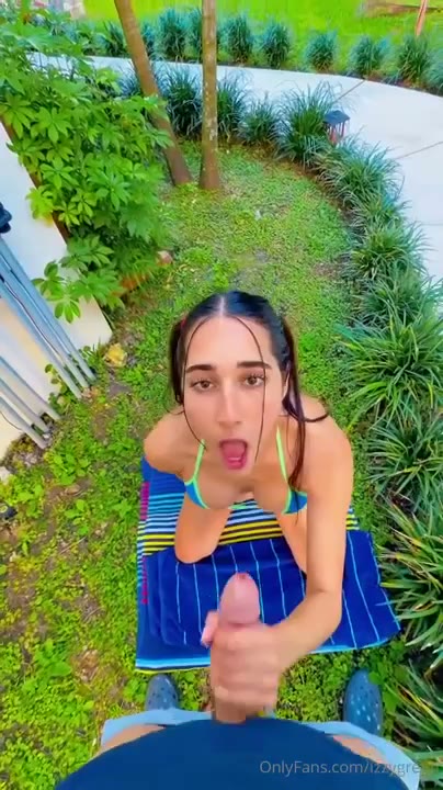 Watch Izzy Green Outdoor Blowjob Cum Swallow Video Leaked