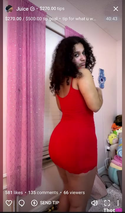 Watch Shortyyjordyy Red Dress Tease OF
