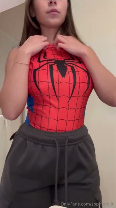 Watch Sophieraiin Spider Girl Topless Tease Video Leaked